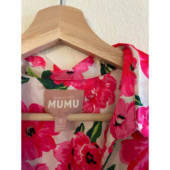 Show Me Your Mumu Early Riser PJ Set Pink Floral Soiree Silky S/M - Picture 6 of 11